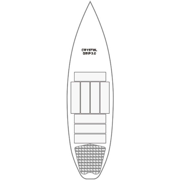 『CRYSTAL GRIP 3.0』FLAT / For shortboards, pack of 8