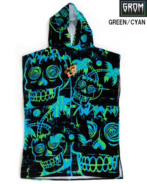 Poncho / GROM size GREEN-CYAN