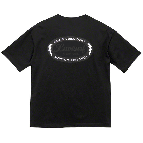 Big Silhouette T-shirt [GOOD VIBES] BLACK / Size L