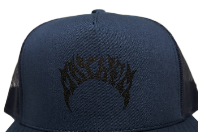 『MAYHEM』FLAT VISOR TRUCKER CAP / NAVY