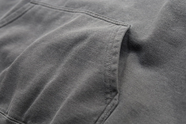 9.5oz Garment Hooded Sweatshirt [High Brand] (Fleece Lined) Pepper