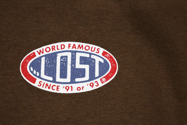"LOST" GARAGE HOODIE / CHESTNUT