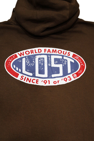 "LOST" GARAGE HOODIE / CHESTNUT