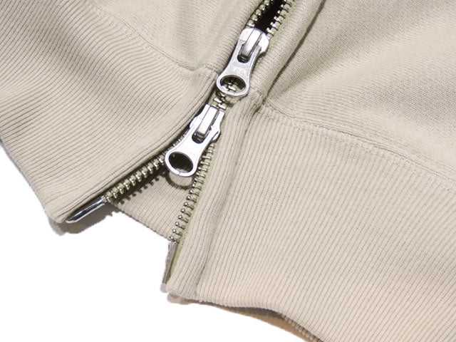 12oz Double Zip Hoodie [GOOD VIBES] (Fleece Lined) SAND BEIGE / XL