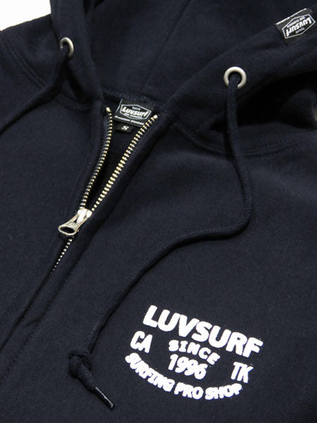 Original 12oz Double Zip Hoodie [SINCE] (Fleece Lined) Navy