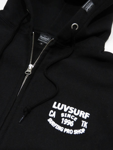 Original 12oz Double Zip Hoodie [SINCE] (Fleece Lined) Black