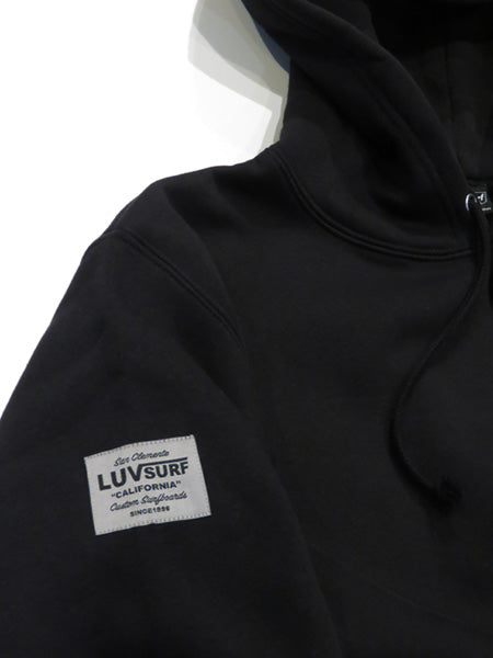 Sweatshirt pullover hoodie (fleece-lined) [SINCE] BLACK