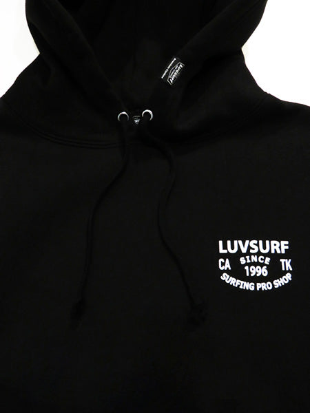 Sweatshirt pullover hoodie (fleece-lined) [SINCE] BLACK