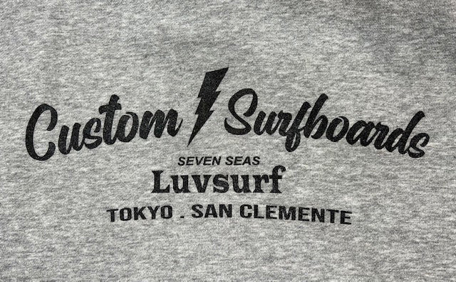 10oz Sweat Full-Zip Hoodie [Custom Surfboards] (Fleece-Lined) H.GREY