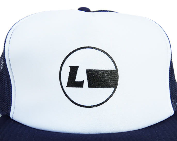 Flat visor mesh cap [Racing Icon] NAVY/WHITE