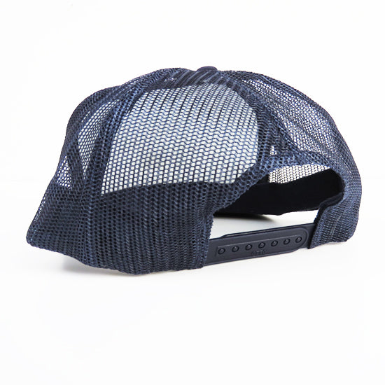 Flat visor mesh cap [Racing Icon] NAVY/WHITE