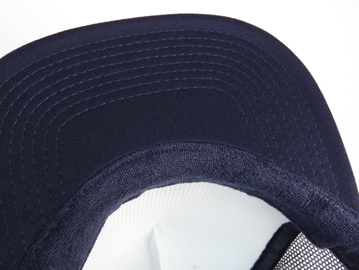 Flat visor mesh cap [Racing Icon] NAVY/WHITE