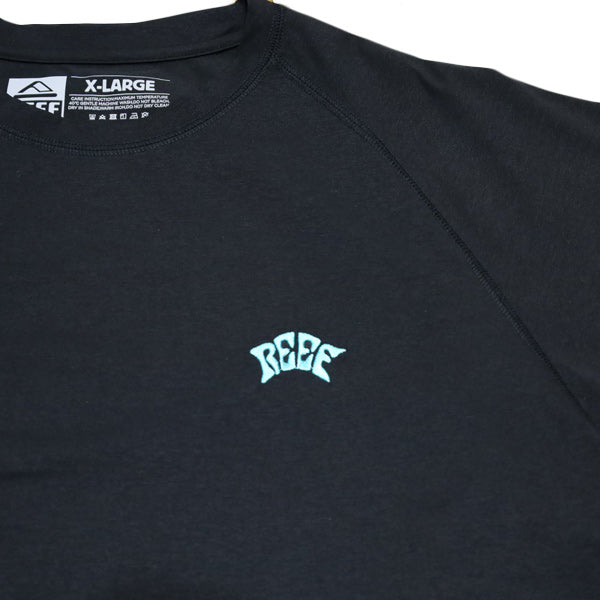 BLACK EDITION HYBRID RASHGUARD T-SHIRT / BLACK AQUA Amphibious