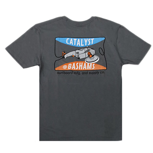 "CATALYST" T-shirt [@BASHAMS GRINDER] GREY