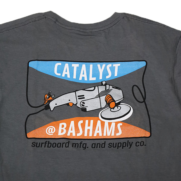 "CATALYST" T-shirt [@BASHAMS GRINDER] GREY