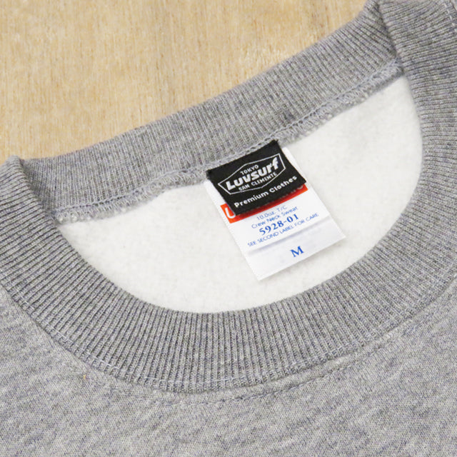 Crew neck sweatshirt (fleece lined) [Cali Bear] H.GREY