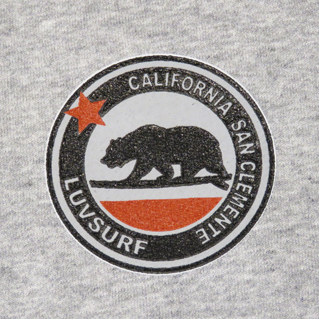 Crew neck sweatshirt (fleece lined) [Cali Bear] H.GREY