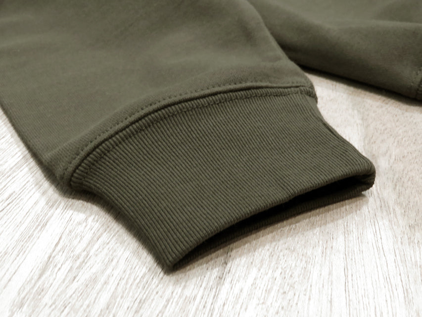 Crew neck sweatshirt (terry lining) [Cali Bear] OLIVE