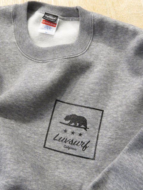 Crew neck sweatshirt (fleece lined) [The Square] H.GREY