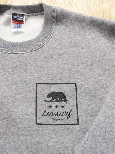 Crew neck sweatshirt (fleece lined) [The Square] H.GREY
