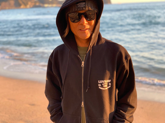 Original 12oz Double Zip Hoodie [SINCE] (Fleece Lined) Black