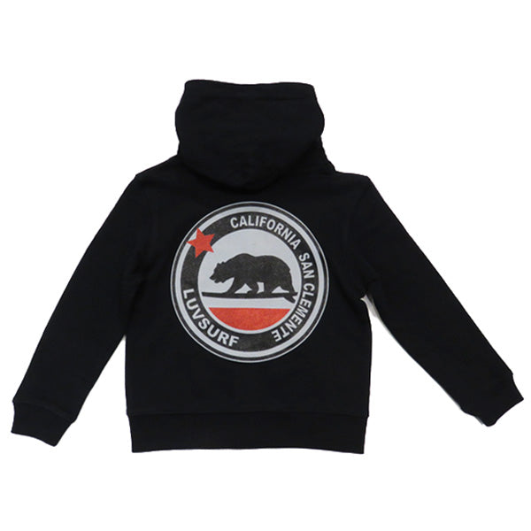 50% Off! Kids' Zip-Up Hoodie [Cali Bear] / Black