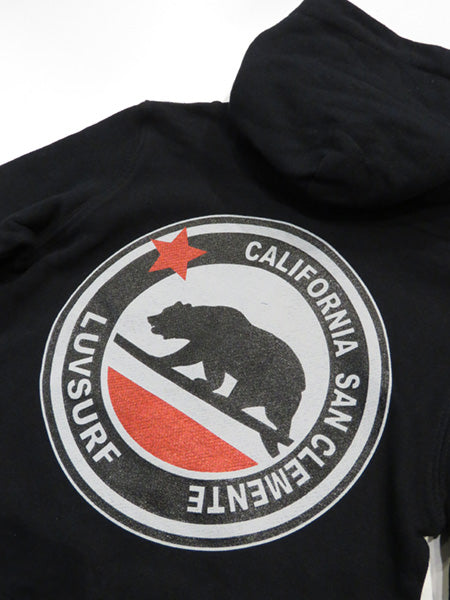 50% Off! Kids' Zip-Up Hoodie [Cali Bear] / Black