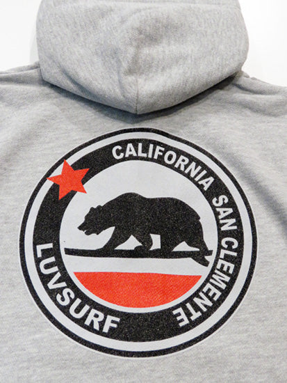 50% Off! Kids' Zip-Up Hoodie [Cali Bear] / H.GREY