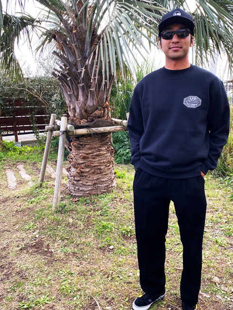 30% Off Sale Crew Neck Sweatshirt (Fleece Lined) [Lowers] BLACK