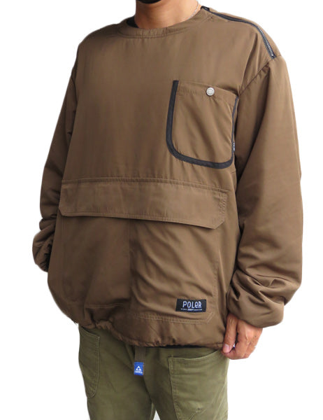 50% off on "POLeR" reversible NYLON PUFF CREW / COYOTE/NAVY