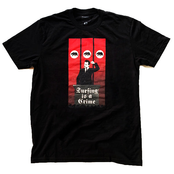 50%オフセール！『SURFING IS A CRIME』Tシャツ BLACK / Mサイズ