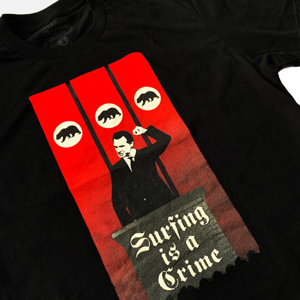 50%オフセール！『SURFING IS A CRIME』Tシャツ BLACK / Mサイズ