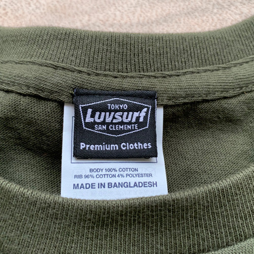 『Luvsurf』T-shirt [PALM] Army Green