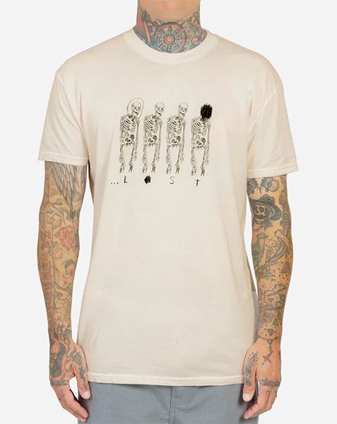 Gang Four Vintage Dye Tee in Vintage White