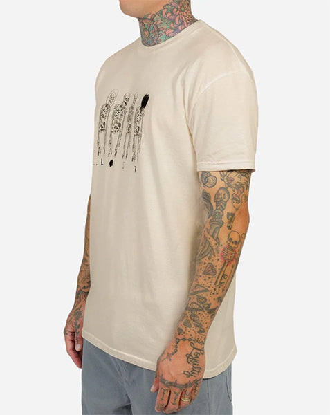 Gang Four Vintage Dye Tee in Vintage White