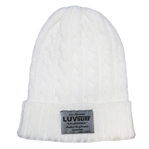 Beanie ケーブルニットキャップ [Affected] WHITE