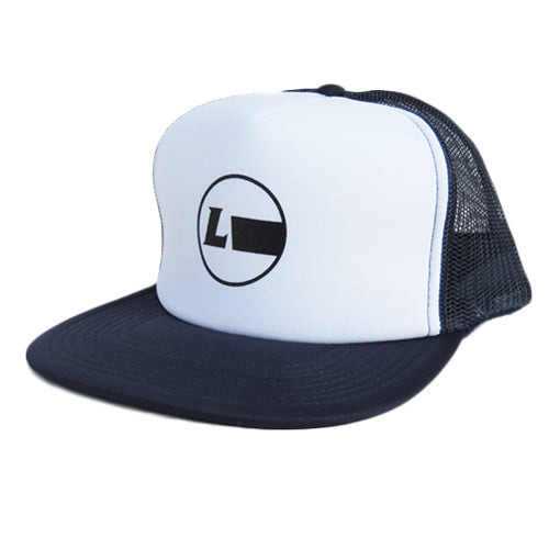 フラットバイザーメッシュキャップ [Racing Icon] NAVY/WHITE