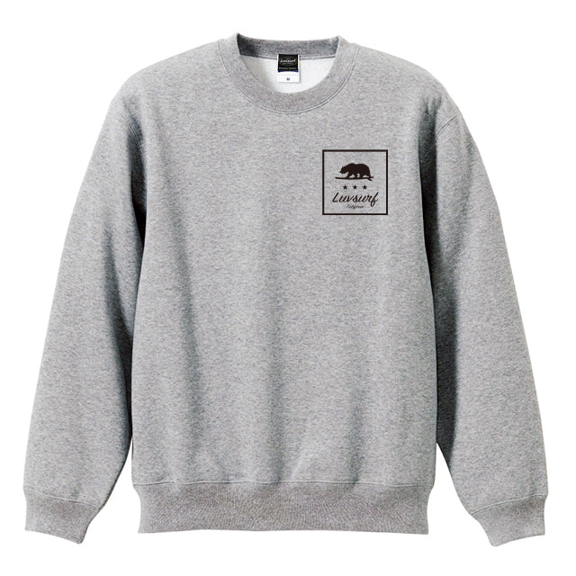 Crew neck sweatshirt (fleece lined) [The Square] H.GREY