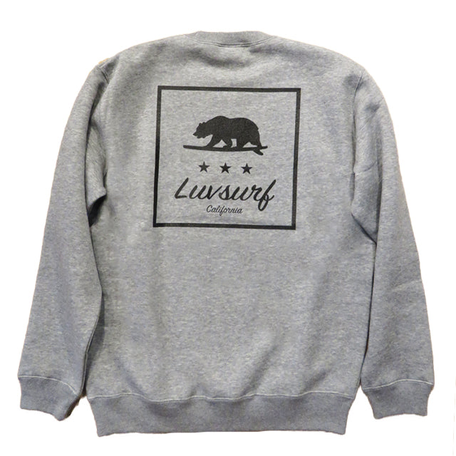 Crew neck sweatshirt (fleece lined) [The Square] H.GREY