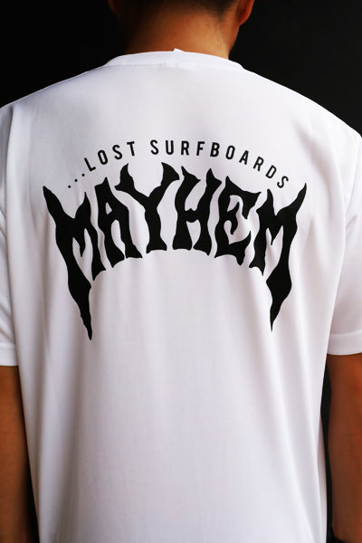ハイブリッド ラッシュガードTシャツ MAYHEM / White 水陸両用 – Luvsurf