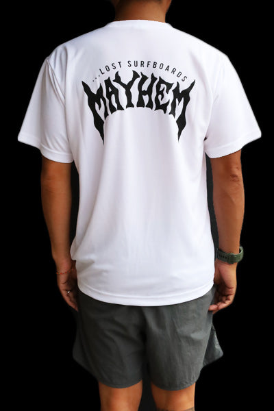 ハイブリッド ラッシュガードTシャツ MAYHEM / White 水陸両用 – Luvsurf