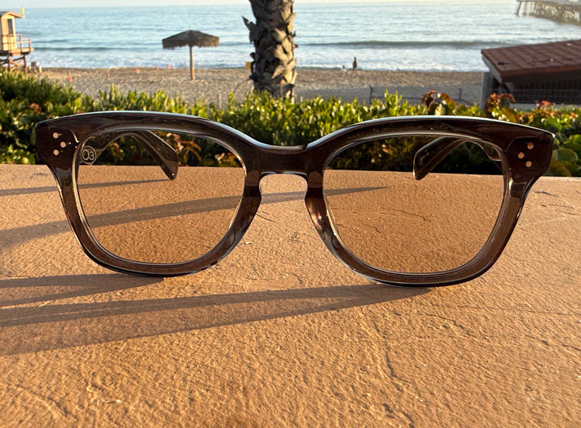 [LOW TIDE] Photochromic Lenses Clear Black / Chamois Brown