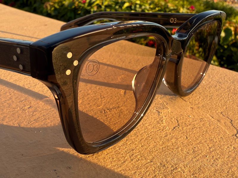 [LOW TIDE] Photochromic Lenses Clear Black / Chamois Brown