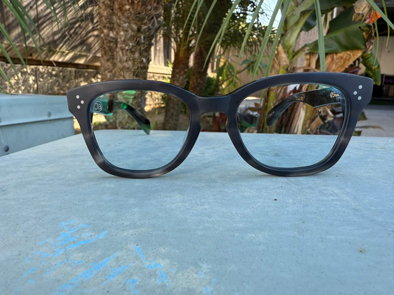 [LOW TIDE] Photochromic Lenses Matte Gray Havana / Emo Blue