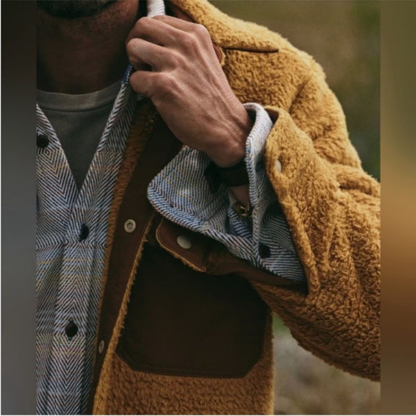 skyline sherpa シャツジャケット : Curry / Mサイズ