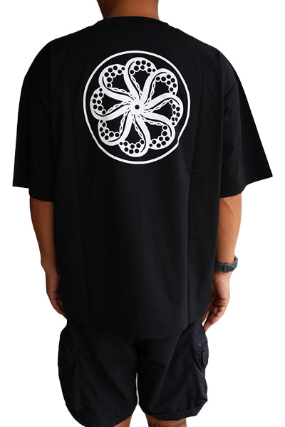 サーフTシャツ [OCTOPUS] BLACK 水陸両用