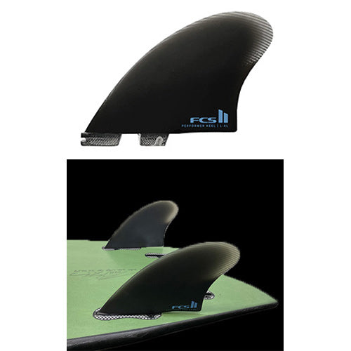 FCS II PERFORMER KEEL TWIN FIN SET / PG KEEL FIN / BLK /L-XL