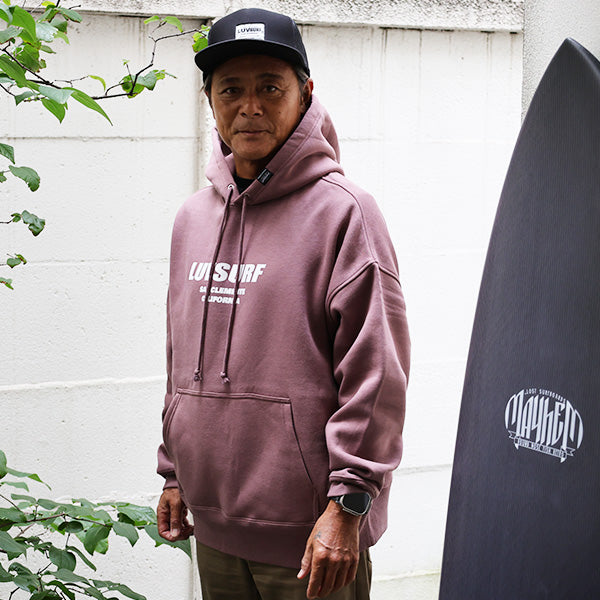 『Luvsurf』10oz big silhouette sweat pullover parka [SUB WAY] MERLOT (fleece lining)