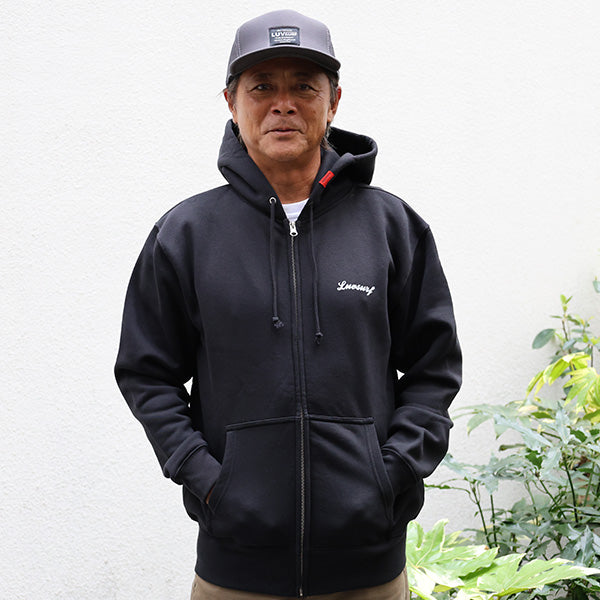 10oz スウェットフルジップパーカ [CIE]（裏起毛）BLACK