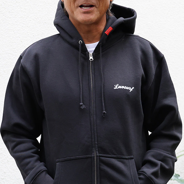 10oz スウェットフルジップパーカ [CIE]（裏起毛）BLACK